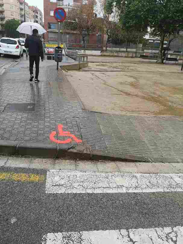 Problema de accesibilidad en una zona de Mataró